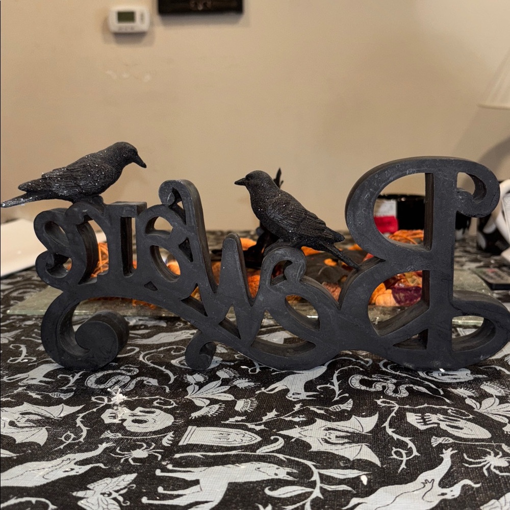 Beware Sign with Crows - Picture 4 of 7